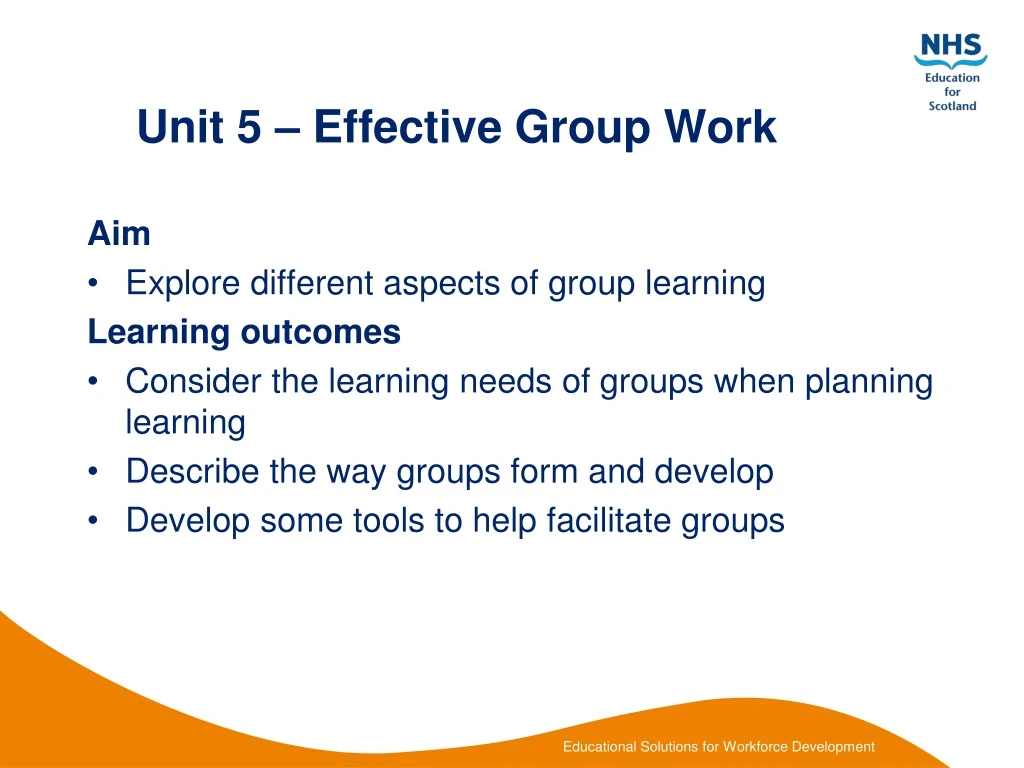 unit 5 effective group work