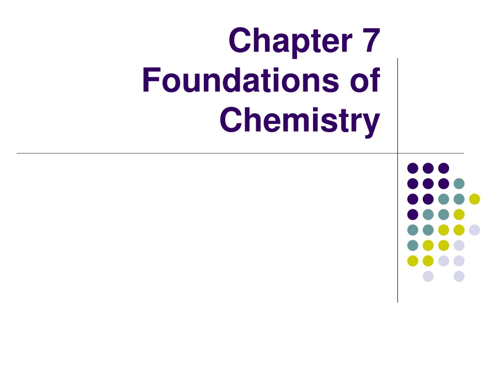 chapter 7 foundations of chemistry