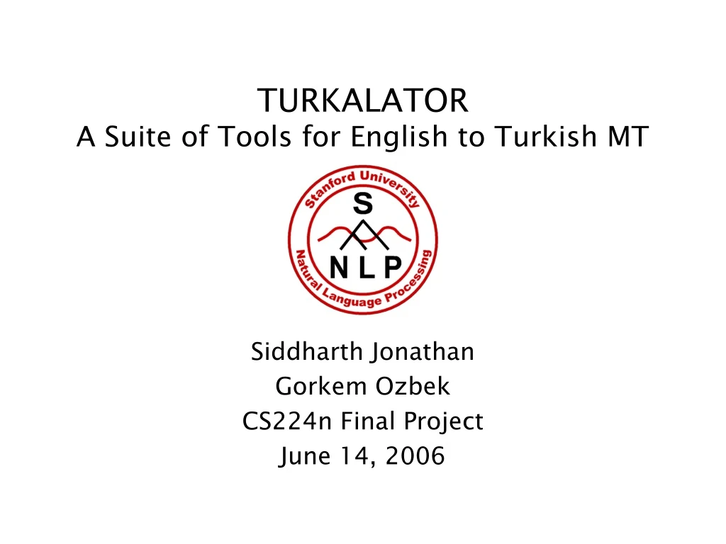 turkalator a suite of tools for english to turkish mt