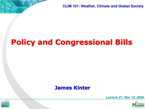 Policy and Congressional Bills