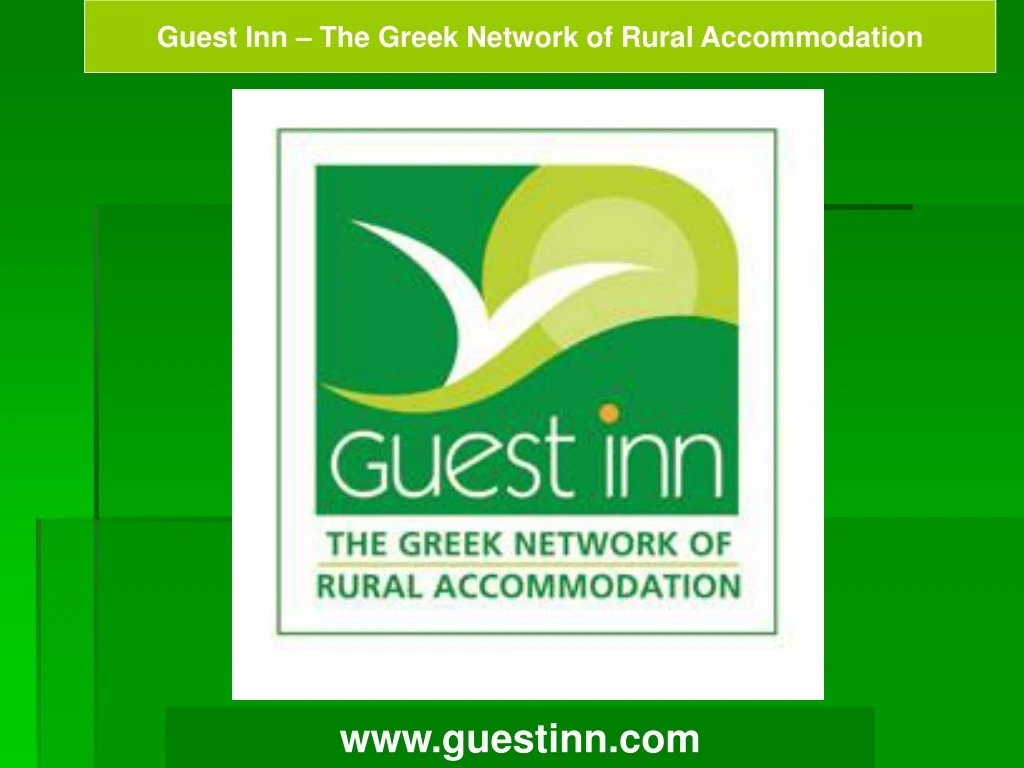 guest inn the greek network of rural accommodation