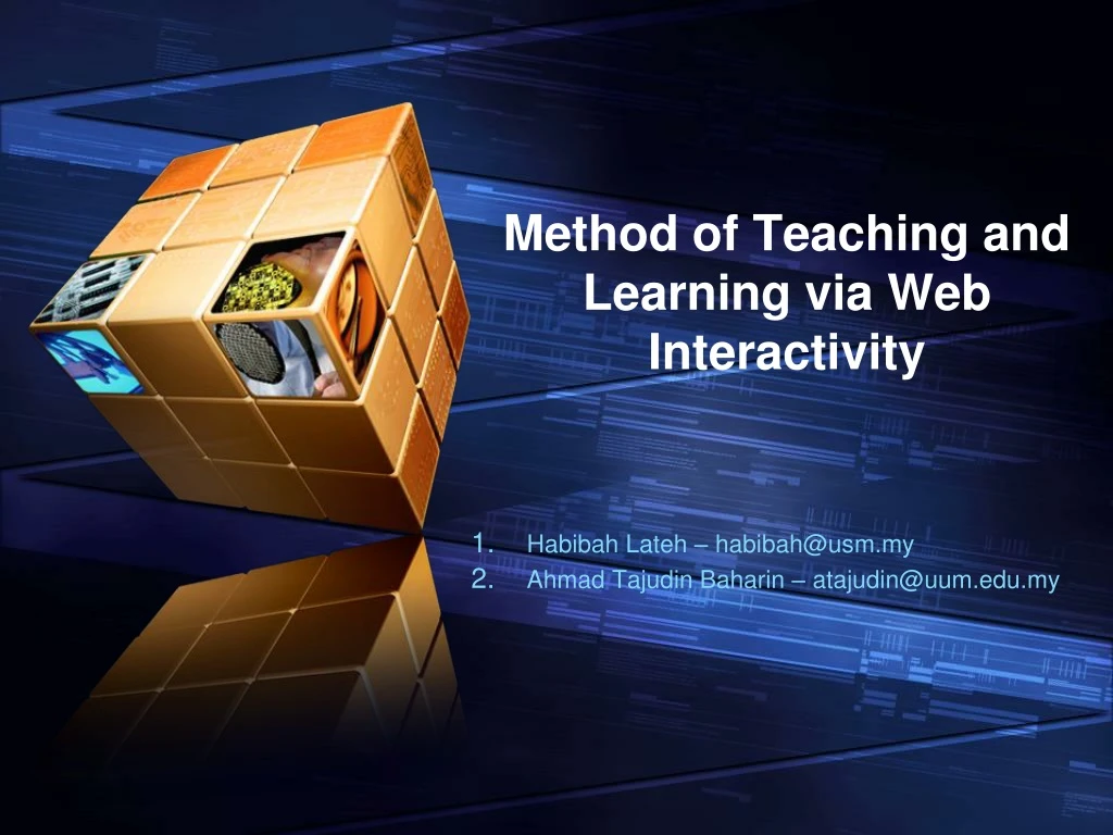 method of teaching and learning via web interactivity