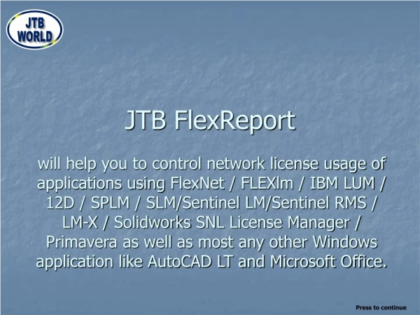 JTB  FlexReport