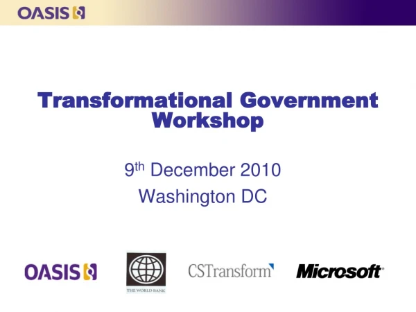 Transformational Government Workshop