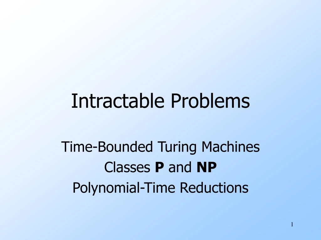 intractable problems