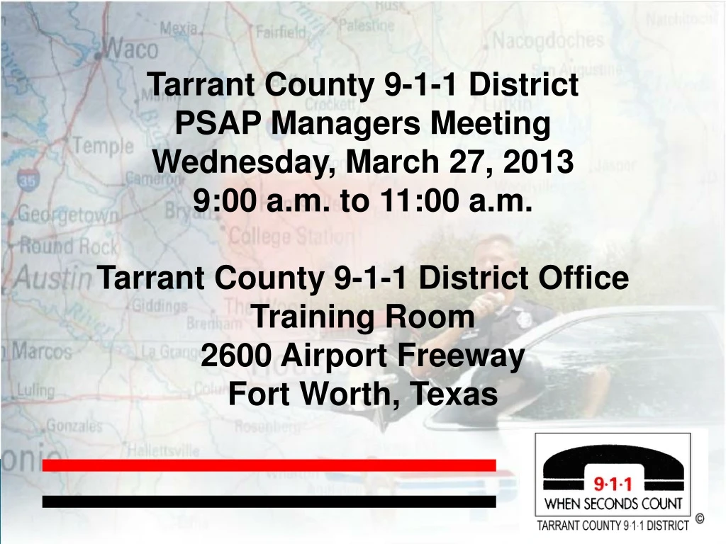 tarrant county 9 1 1 district psap managers