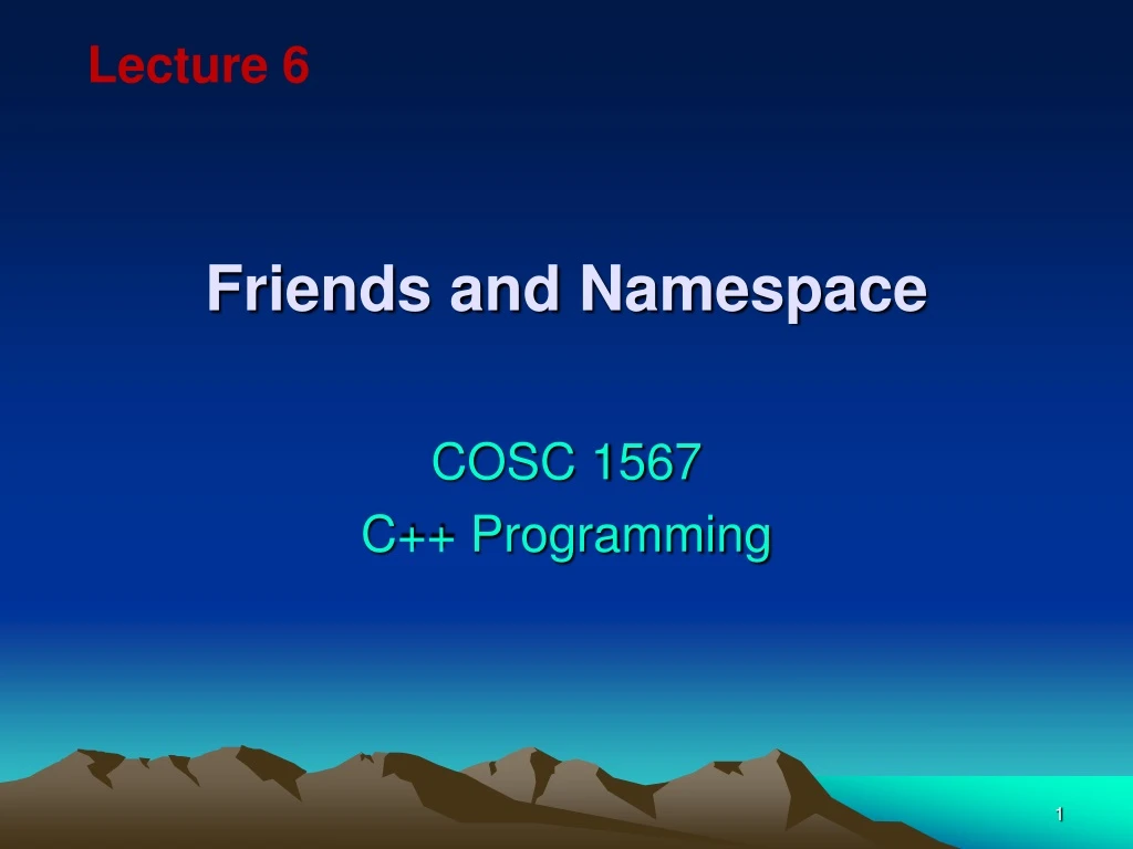 friends and namespace