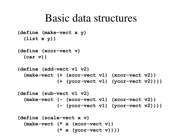 Basic data structures