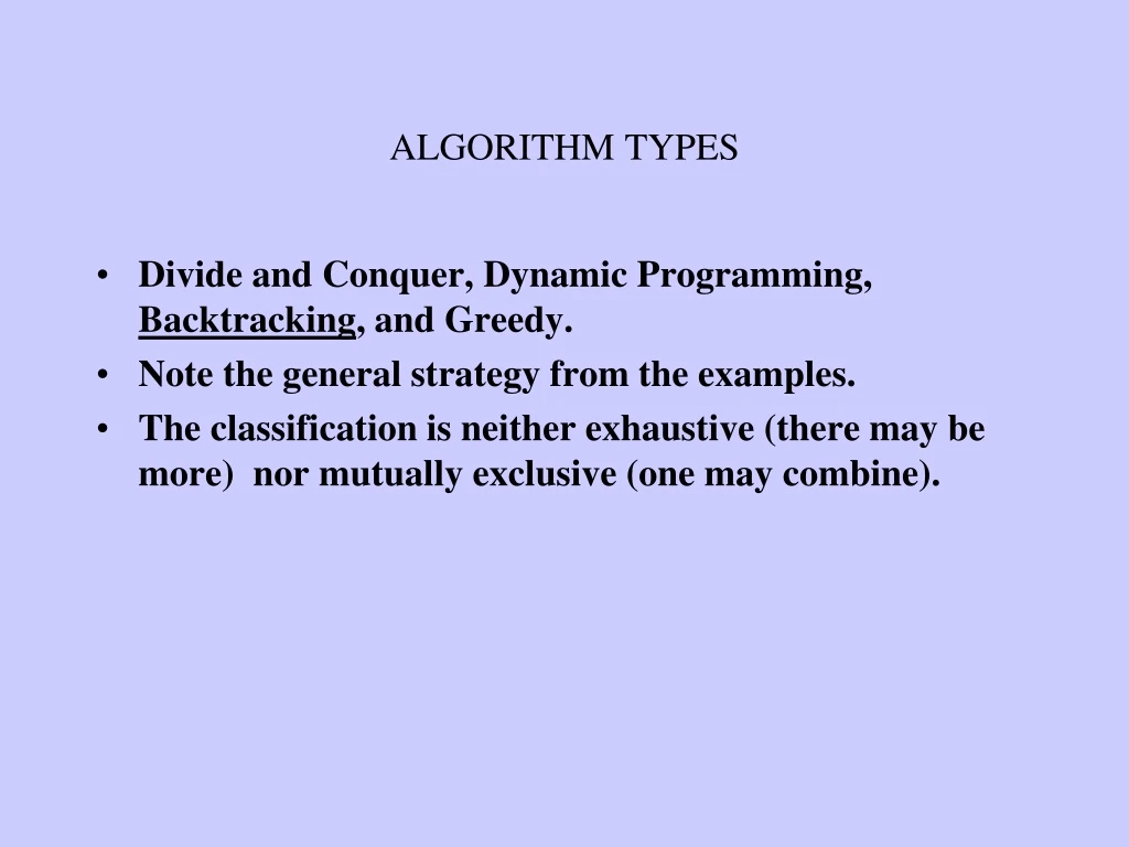 algorithm types