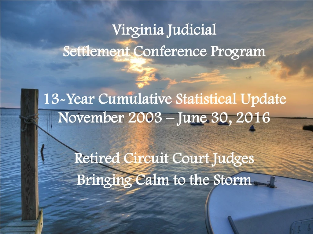 virginia judicial settlement conference program