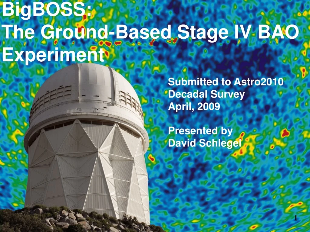 bigboss the ground based stage iv bao experiment