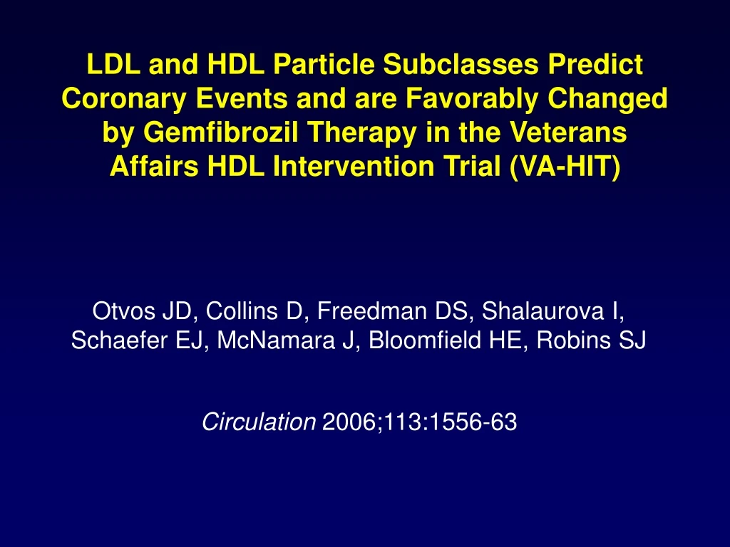 ldl and hdl particle subclasses predict coronary