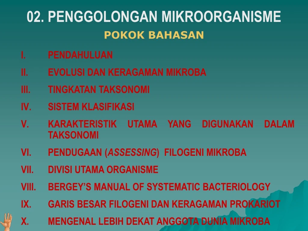 02 penggolongan mikroorganisme