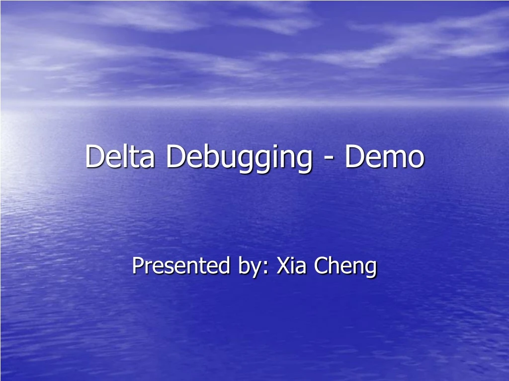 delta debugging demo