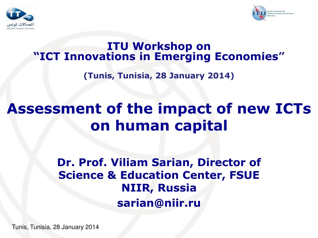 assessment of the impact of new icts on human capital