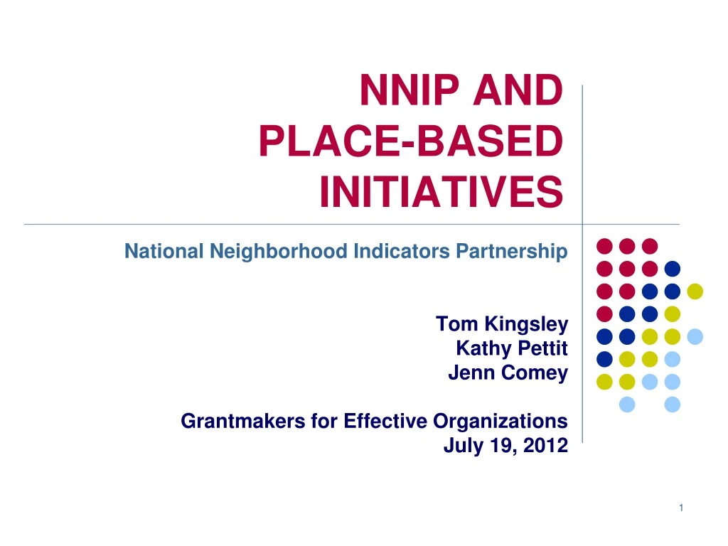 nnip and place based initiatives