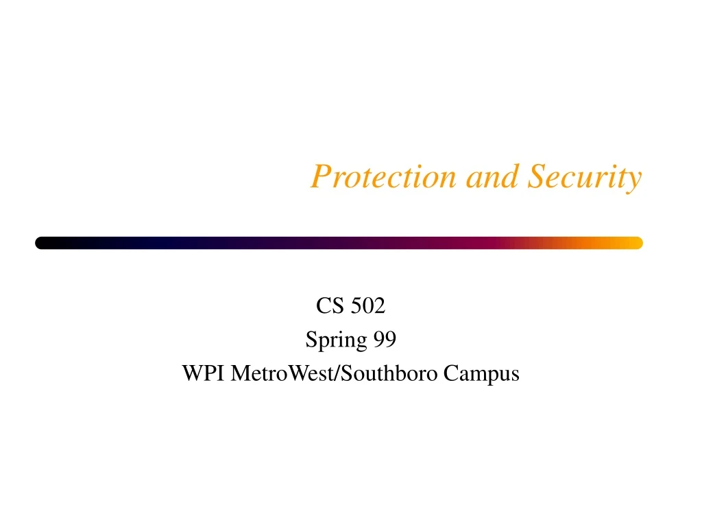protection and security
