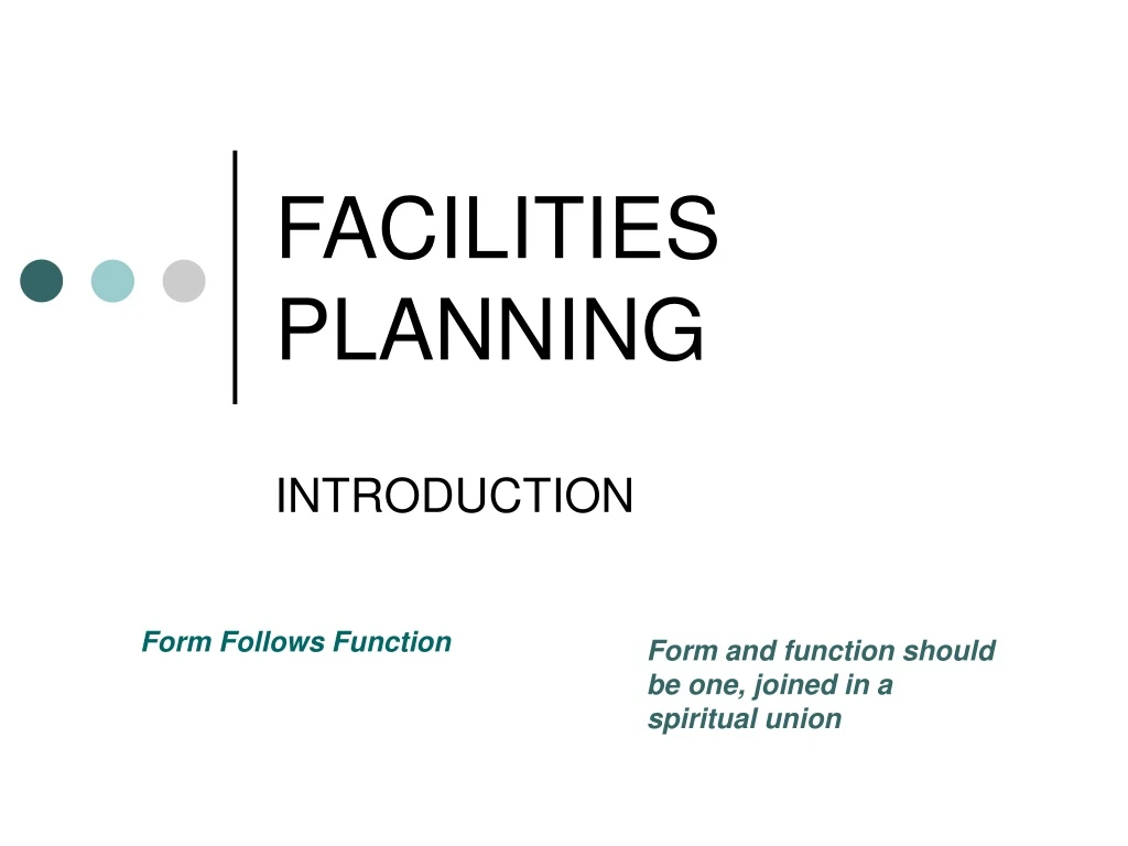 facilities planning