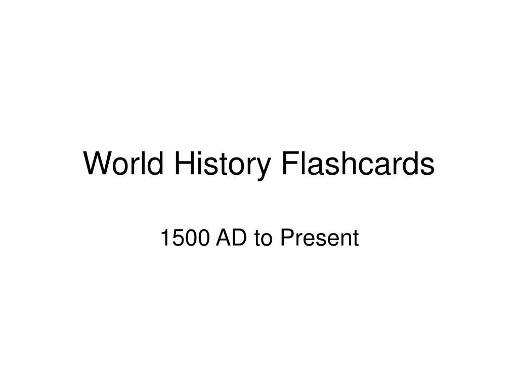 world history flashcards