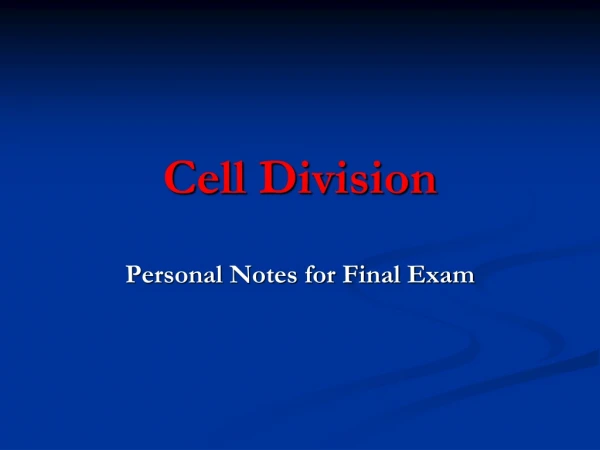 Cell Division