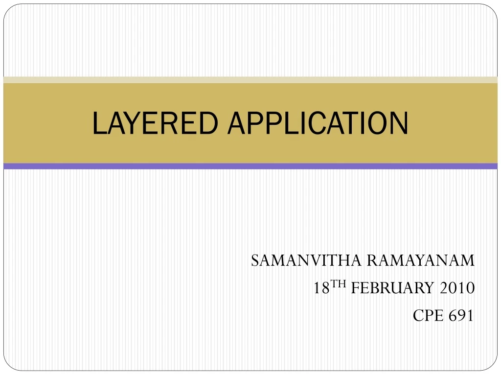 layered application