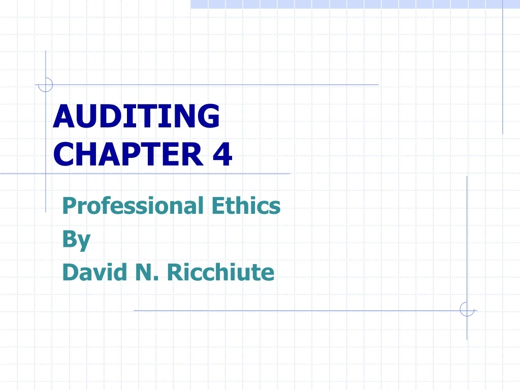 auditing chapter 4