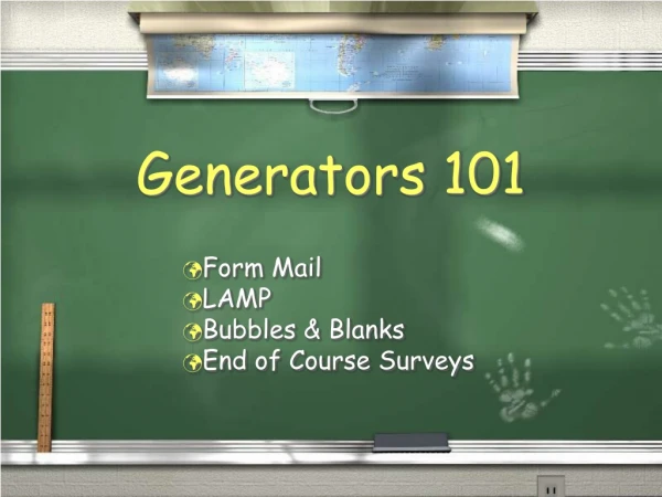 Generators 101