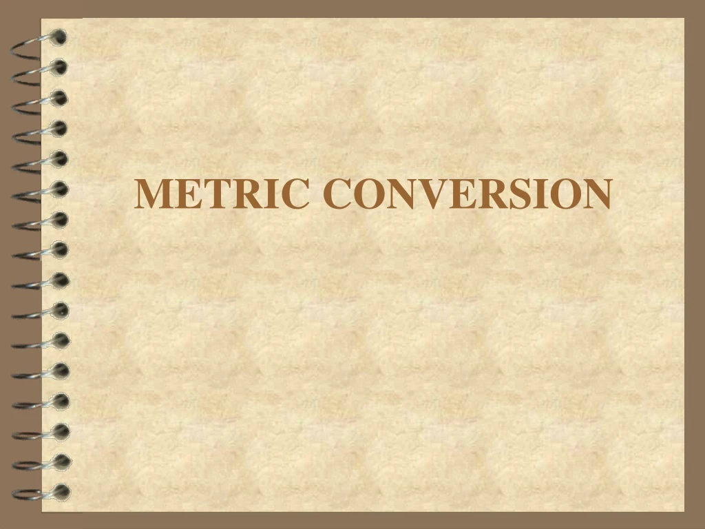 metric conversion