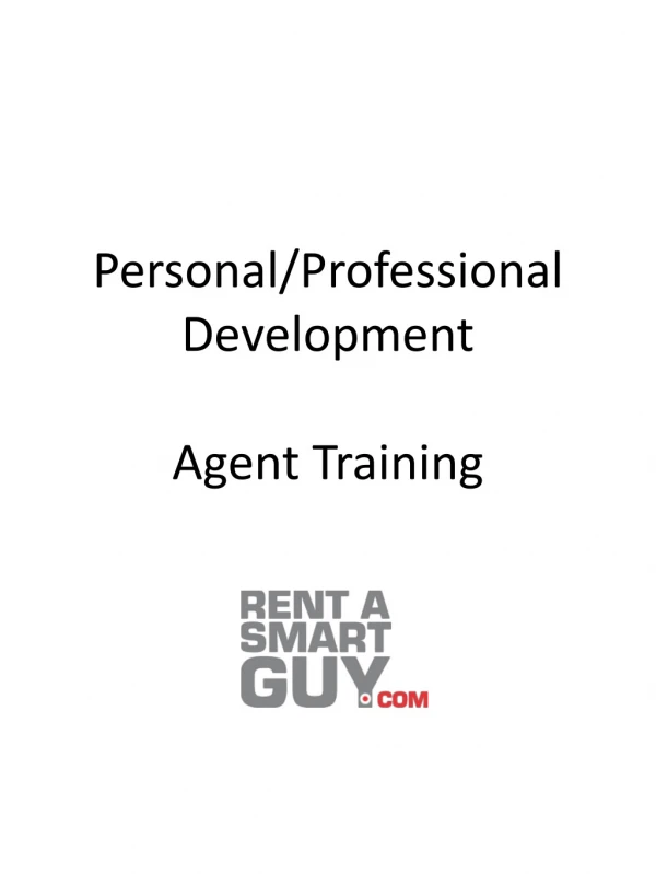 Personal/Professional Development Agent Training