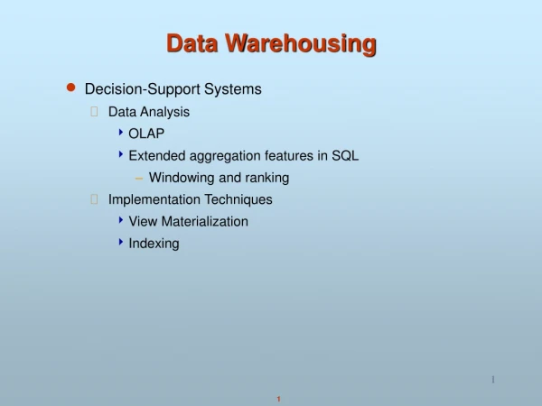 Data Warehousing