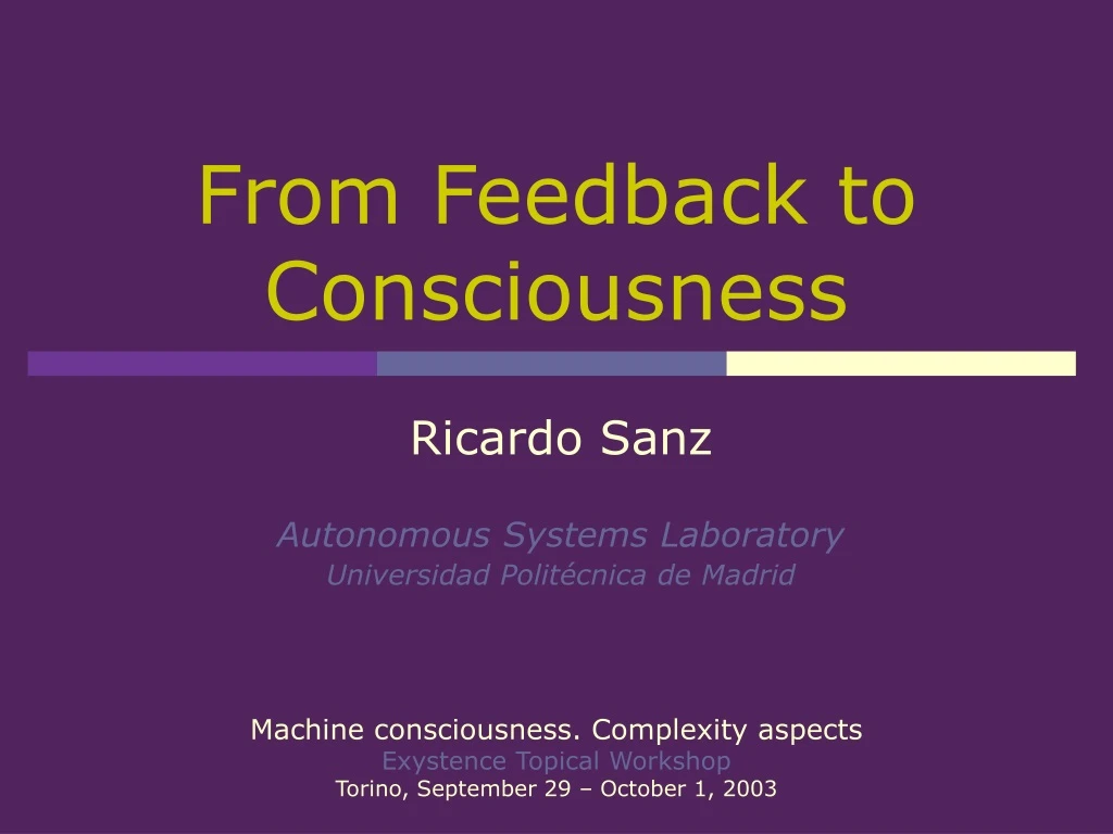 from feedback to consciousness
