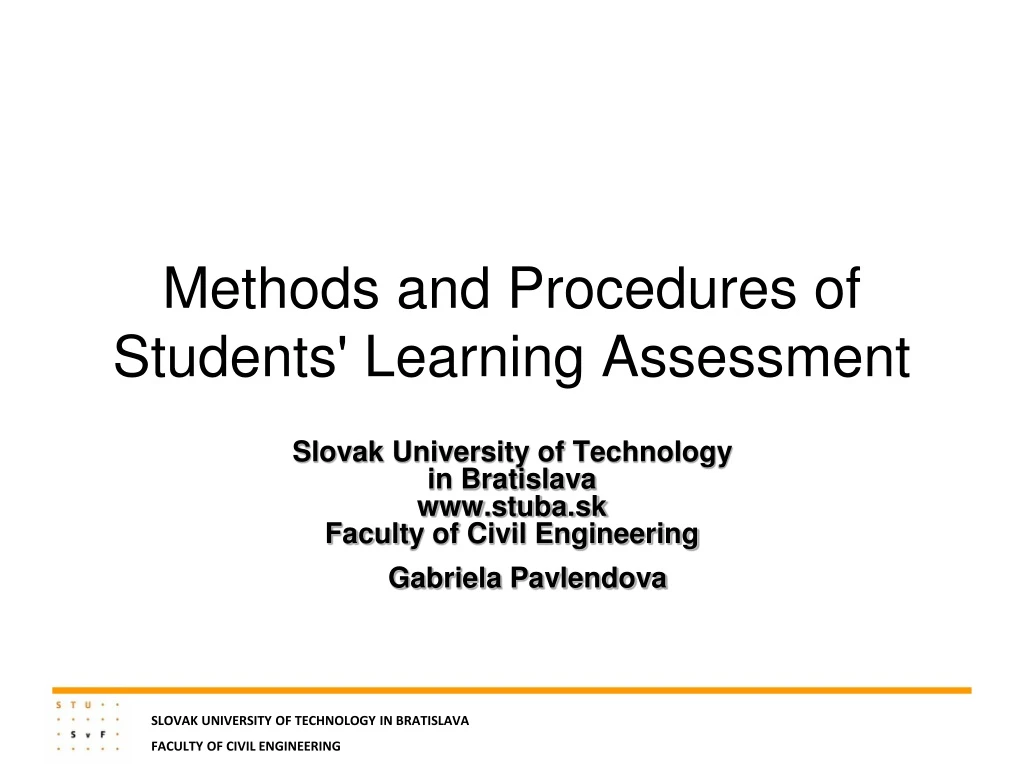 methods and procedures of students learning assessment