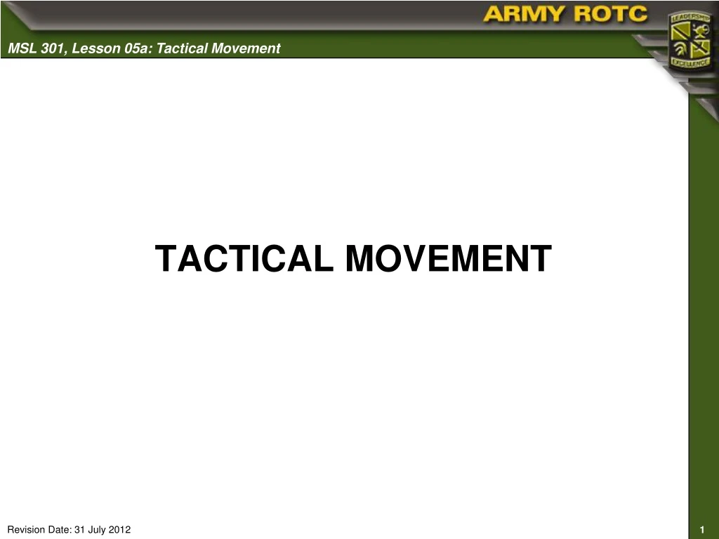 tactical movement