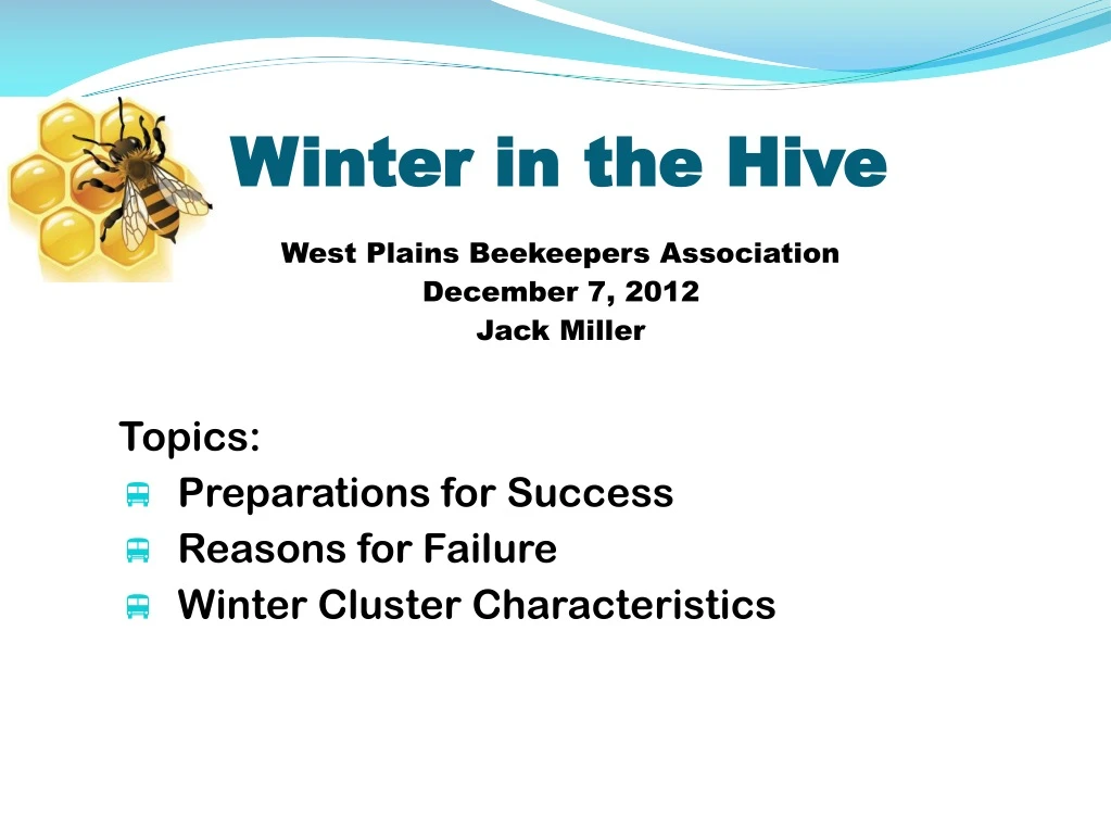 winter in the hive