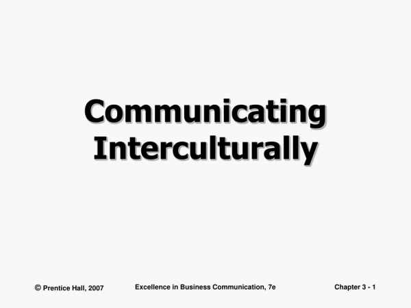 Communicating Interculturally