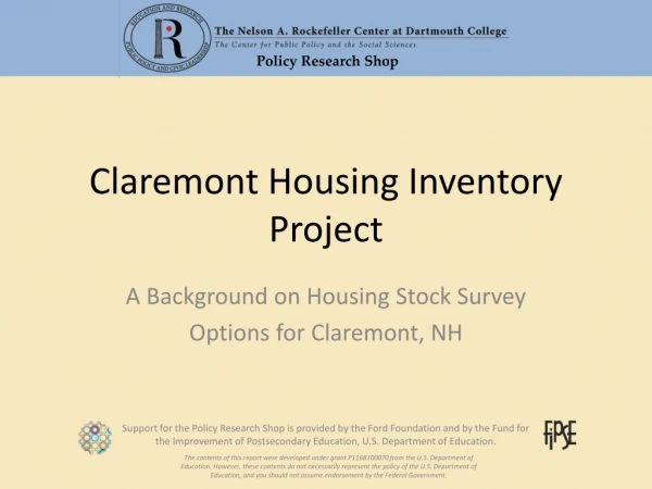 Claremont Housing Inventory Project