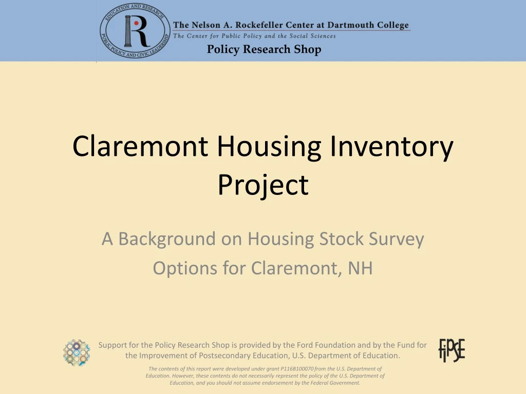 claremont housing inventory project