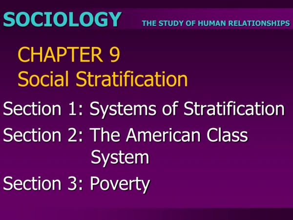 CHAPTER 9 Social Stratification