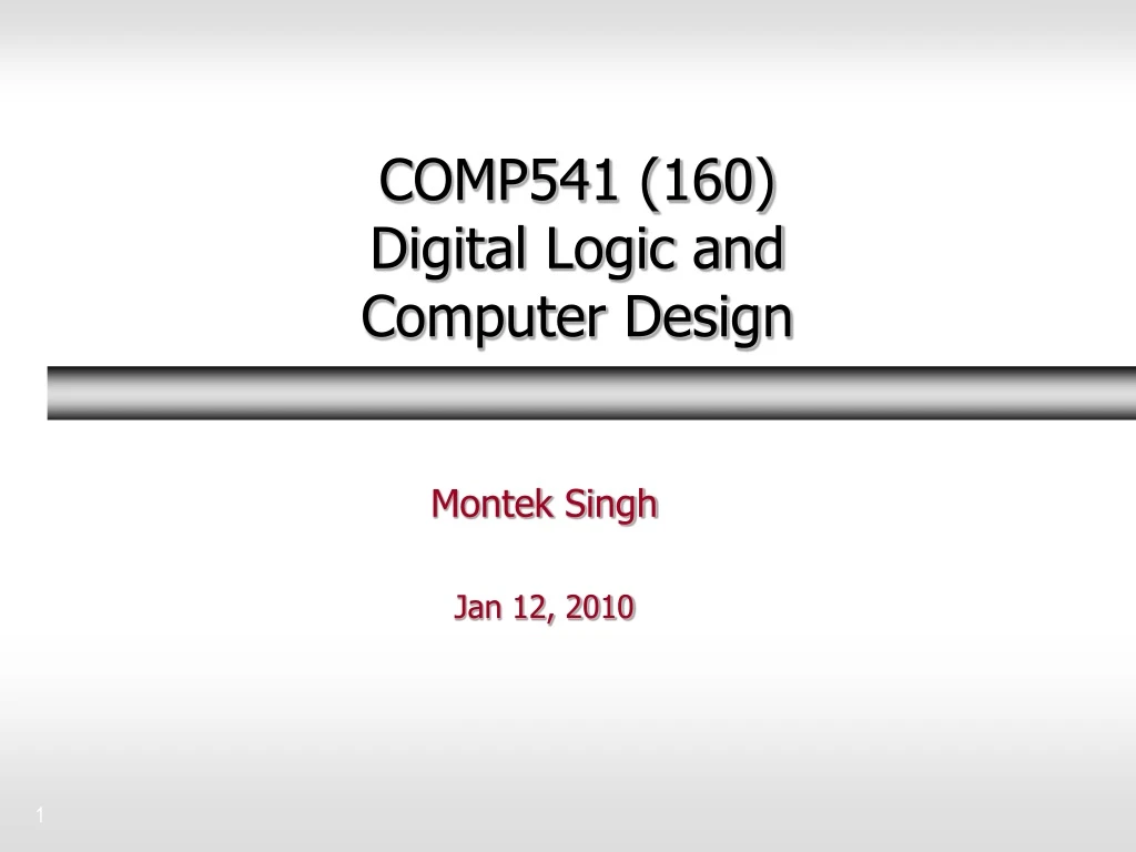 comp541 160 digital logic and computer design