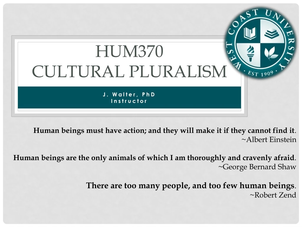 hum370 cultural pluralism