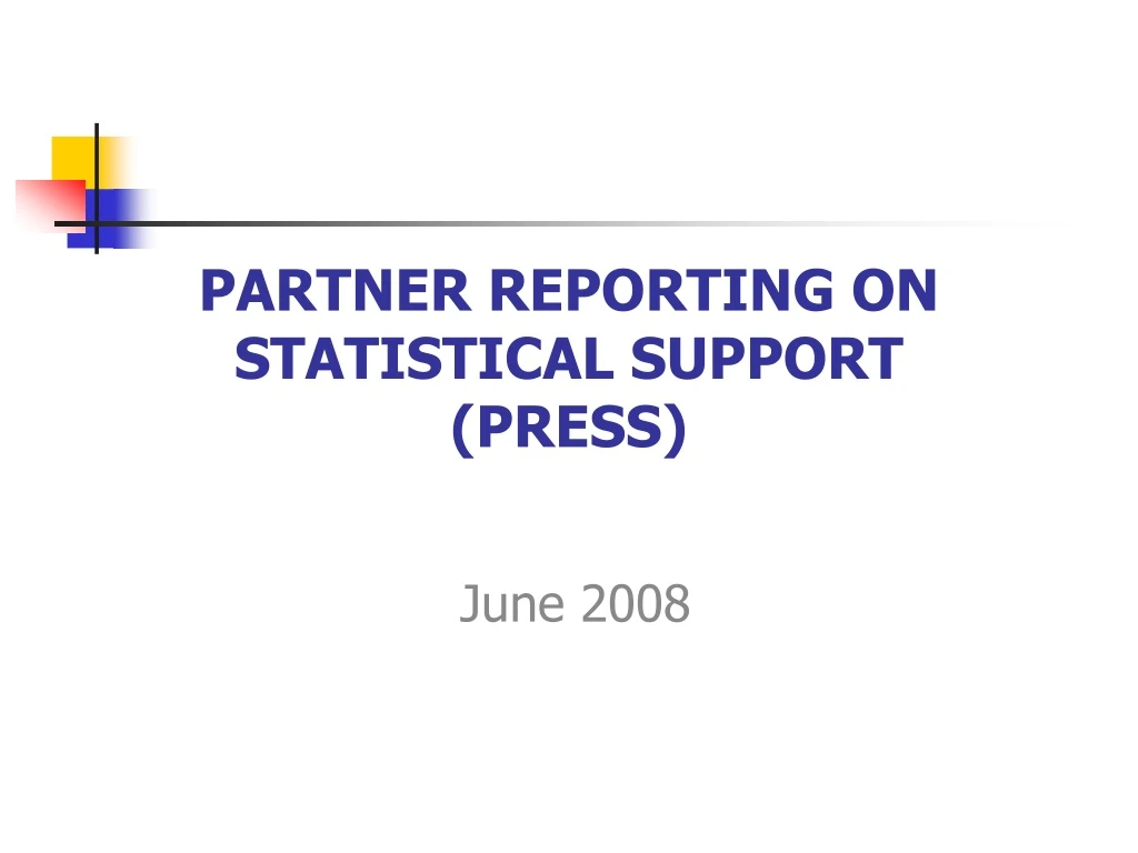 partner reporting on statistical support press