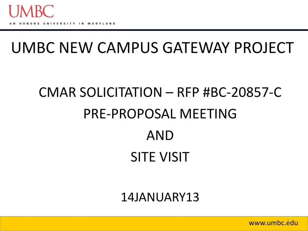 umbc new campus gateway project