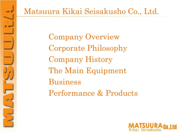 Matsuura Kikai Seisakusho Co., Ltd.