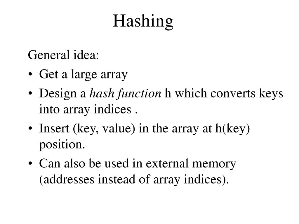 hashing