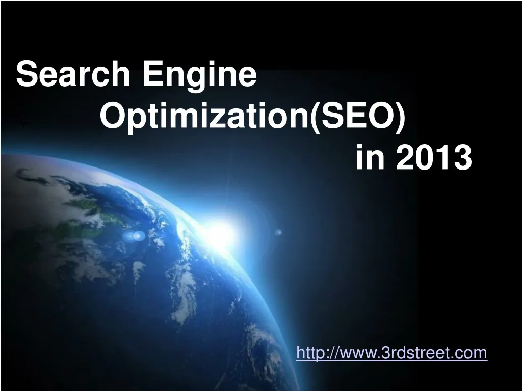 search engine optimization seo in 2013