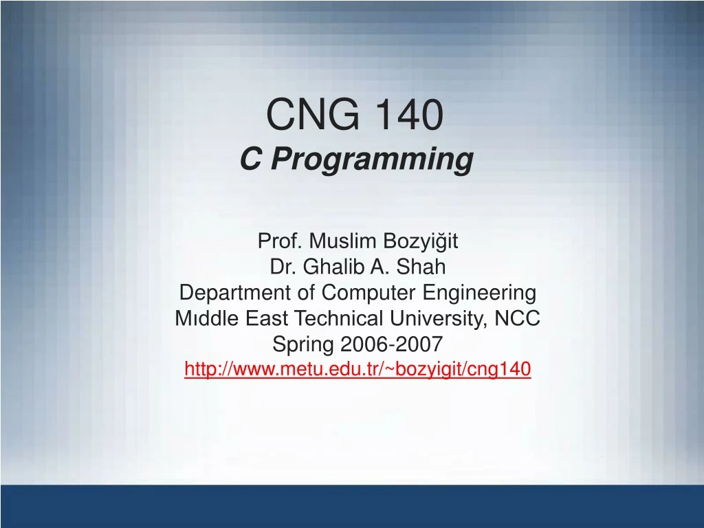 cng 140 c programming