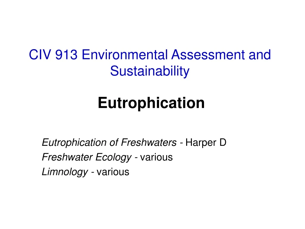civ 913 environmental assessment and sustainability