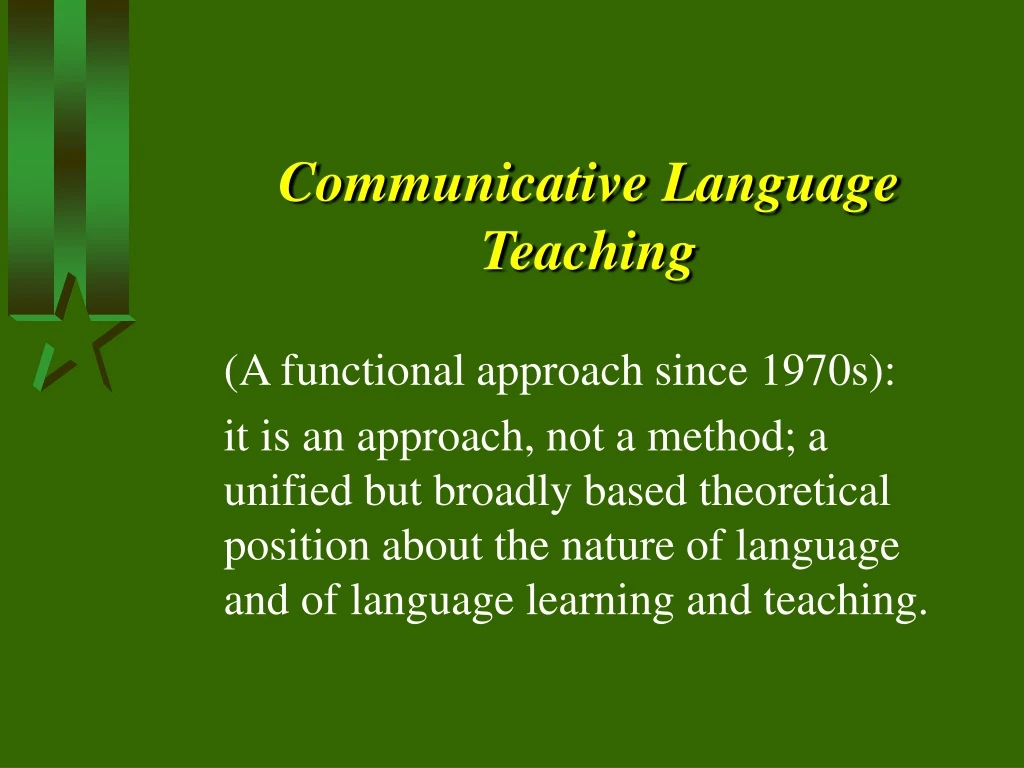 communicative language teaching