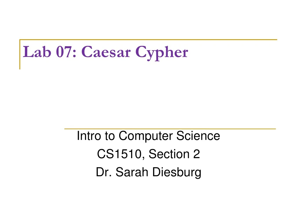 lab 07 caesar cypher