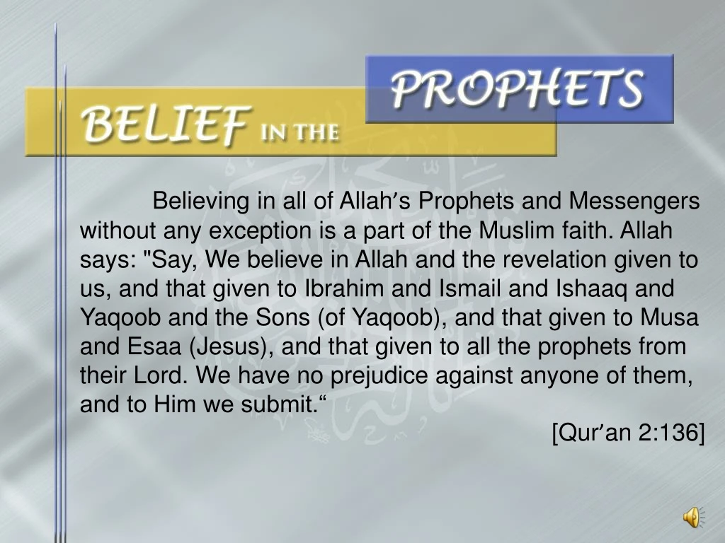 believing in all of allah s prophets